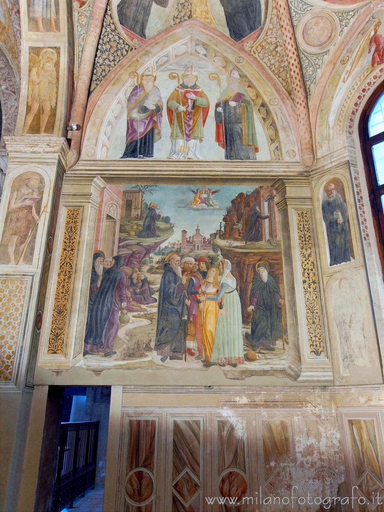 Milan (Italy) - Left wall of the Obiano Chapel in the Church of San Pietro in Gessate